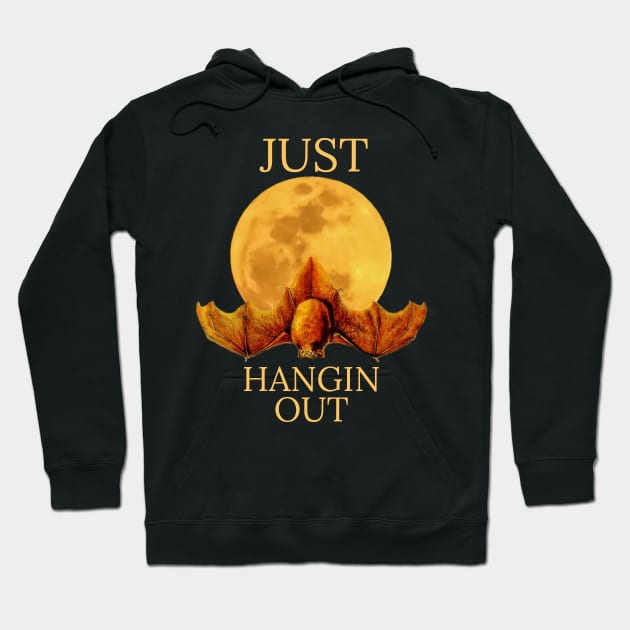 Just Hanging Out Bat Hoodie by KathyG'sArt